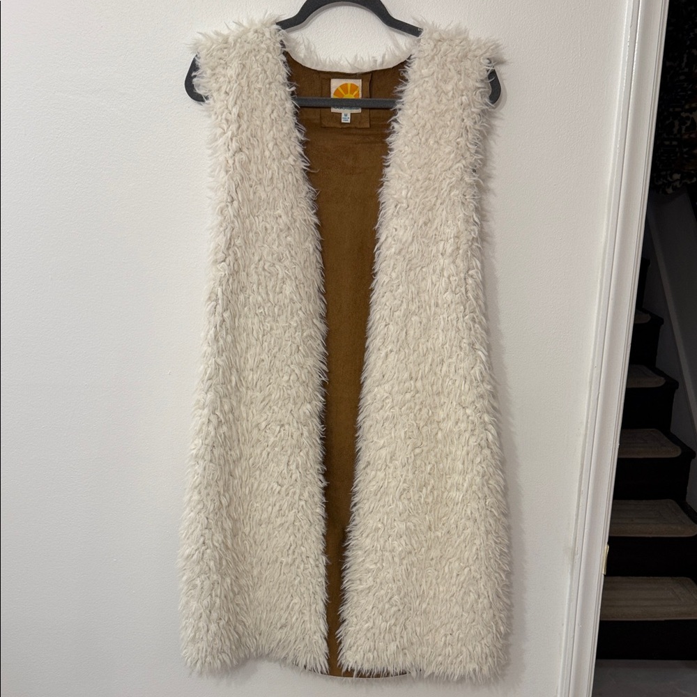 C&C California Brown Faux Fur Vest